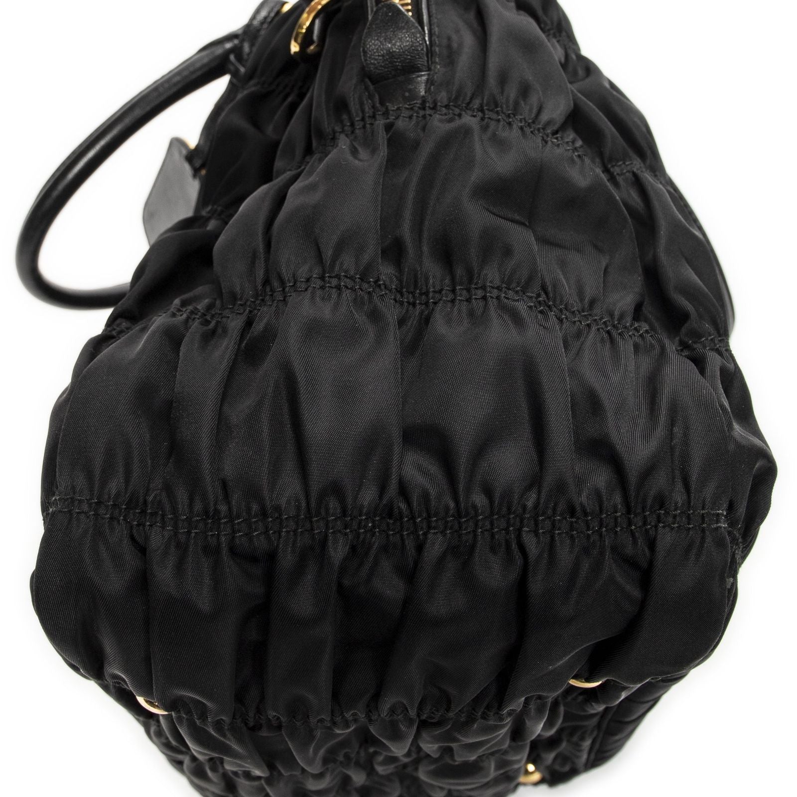 Prada Convertible Prix Tote Black Tessuto Golf Canvas — view 8