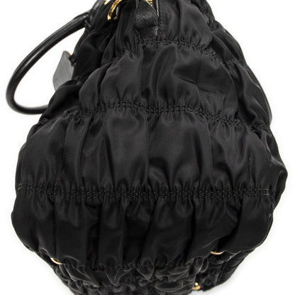 Prada Convertible Prix Tote Black Tessuto Golf Canvas — view 8