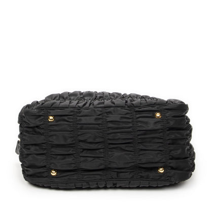 Prada Convertible Prix Tote Black Tessuto Golf Canvas — view 6