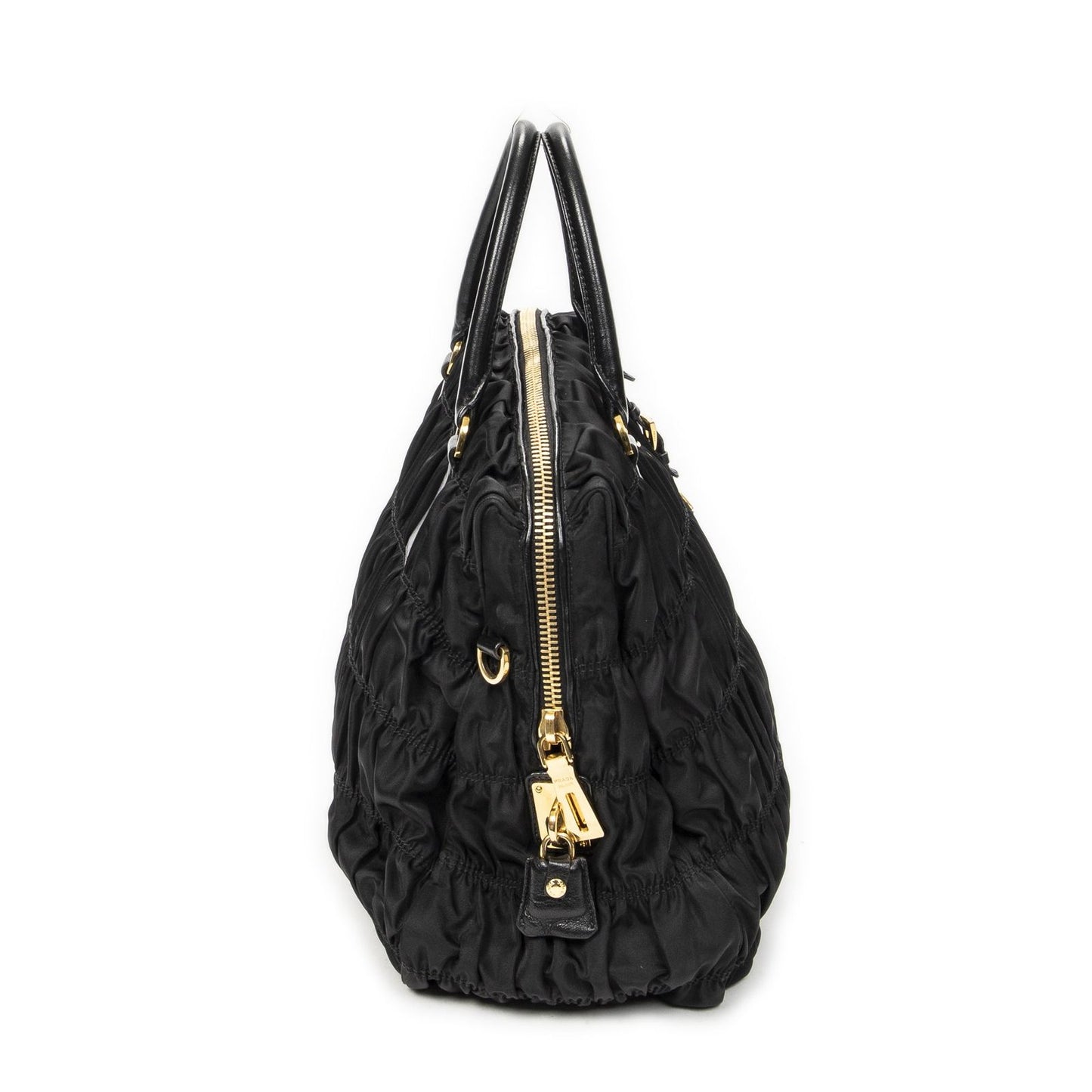 Prada Convertible Prix Tote Black Tessuto Golf Canvas — view 4