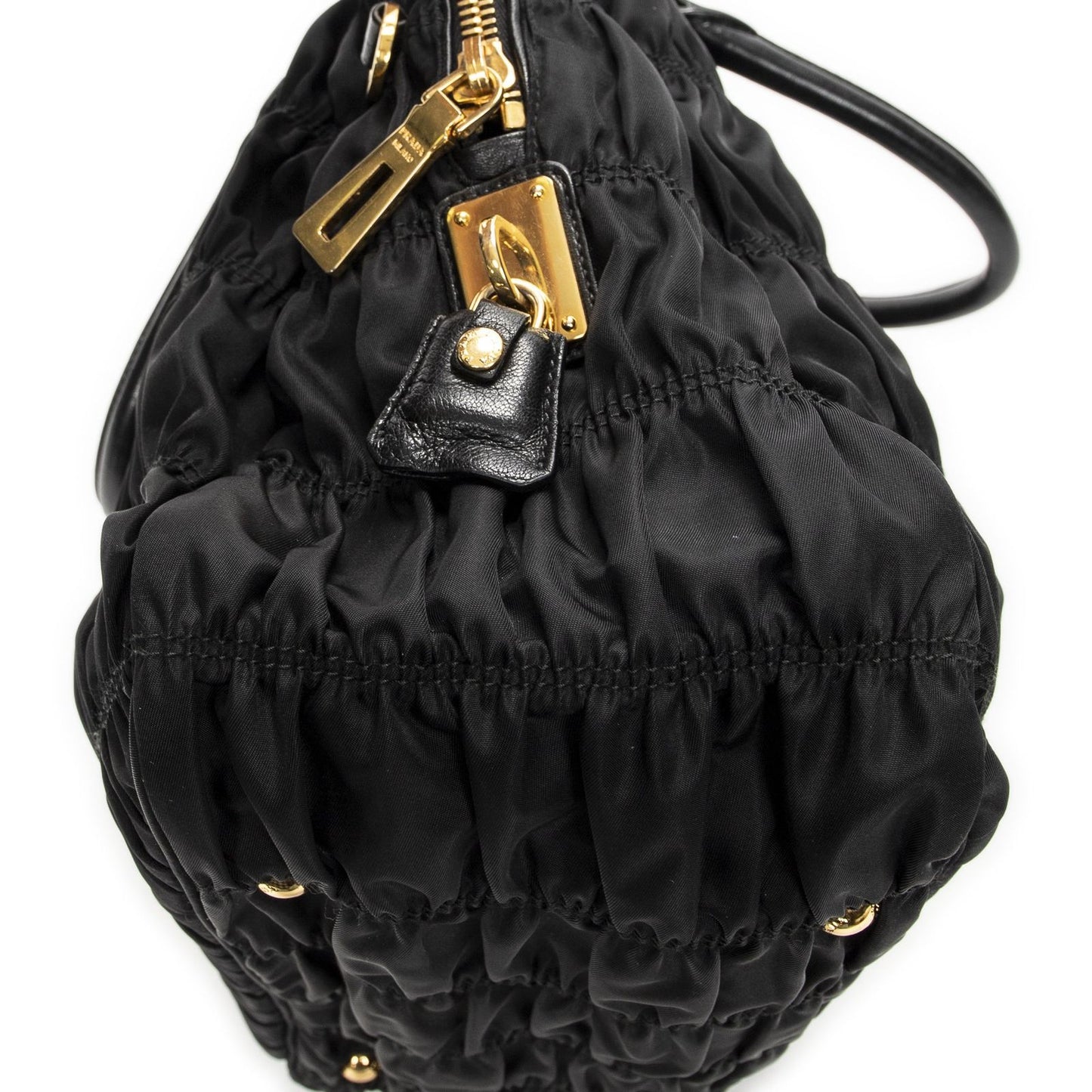 Prada Convertible Prix Tote Black Tessuto Golf Canvas — view 7