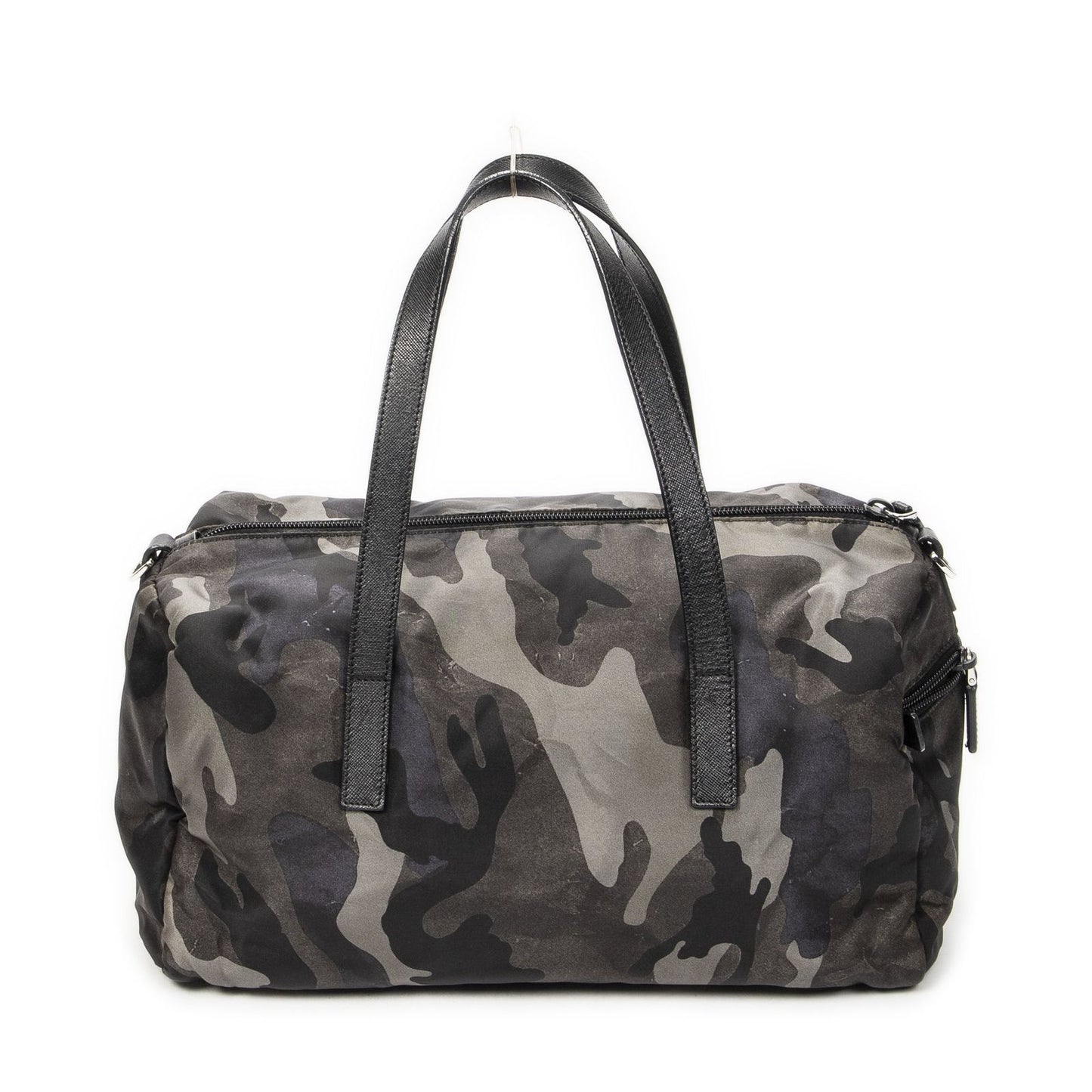 Prada Convertible Camouflage Boston Bag Green Black Nylon — view 5