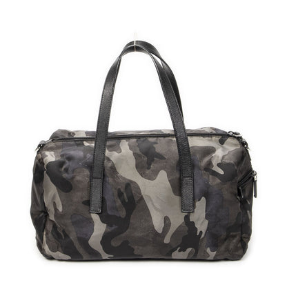 Prada Convertible Camouflage Boston Bag Green Black Nylon — view 5