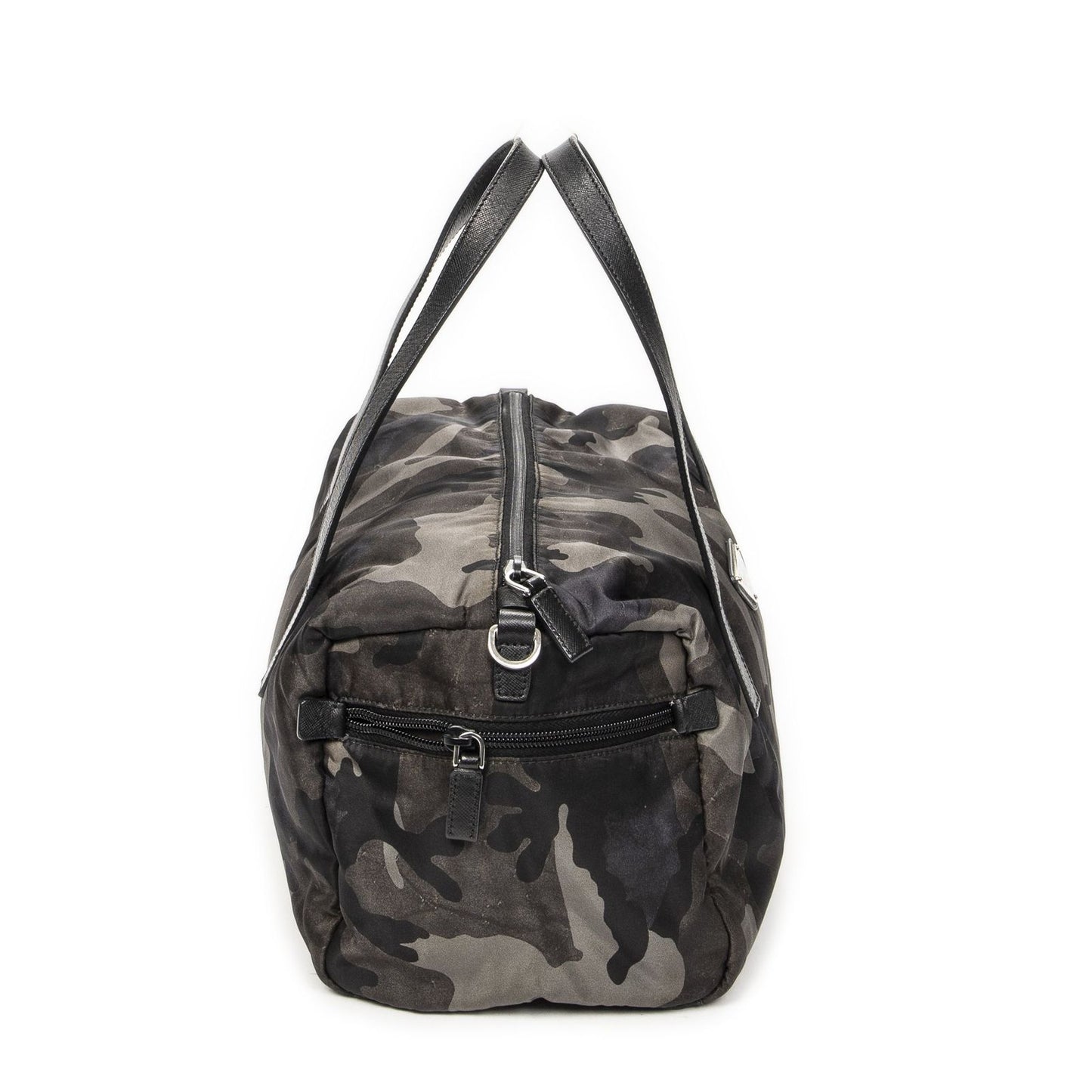 Prada Convertible Camouflage Boston Bag Green Black Nylon — view 4