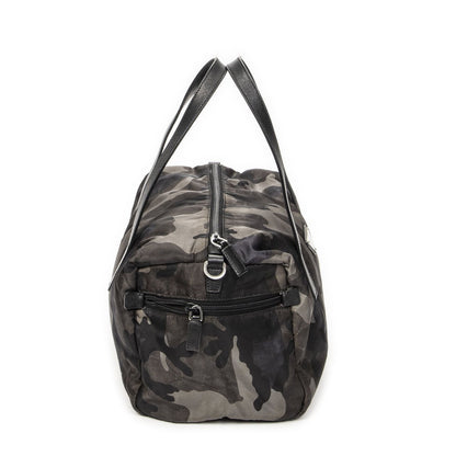 Prada Convertible Camouflage Boston Bag Green Black Nylon — view 4