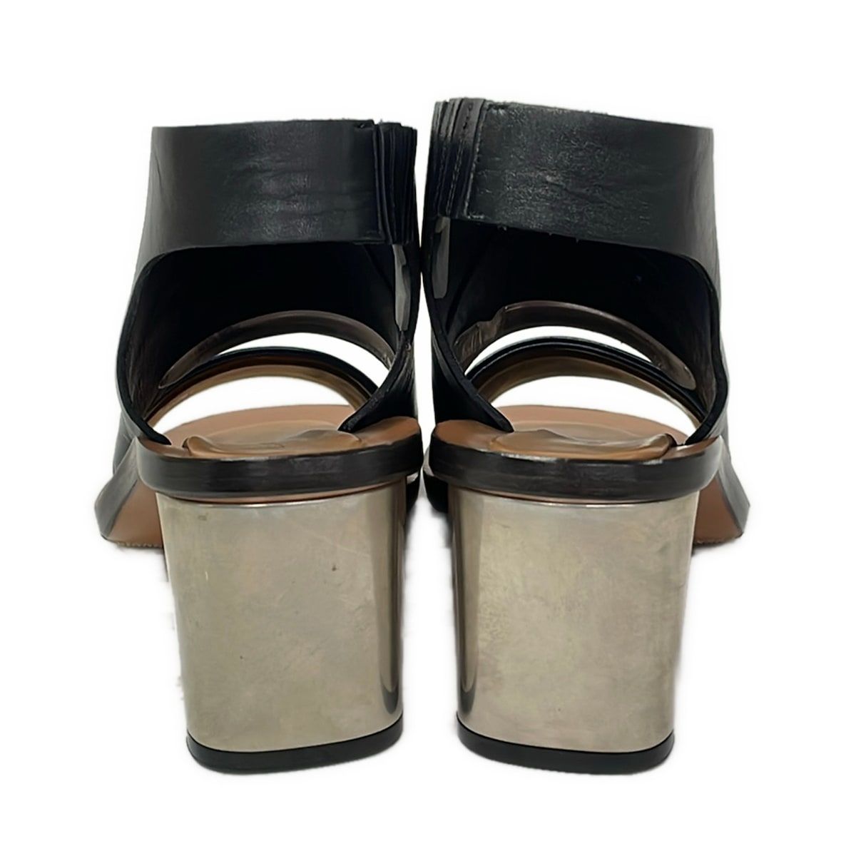 Celine Sandals 34 Black Dark Navy Leather — view 3