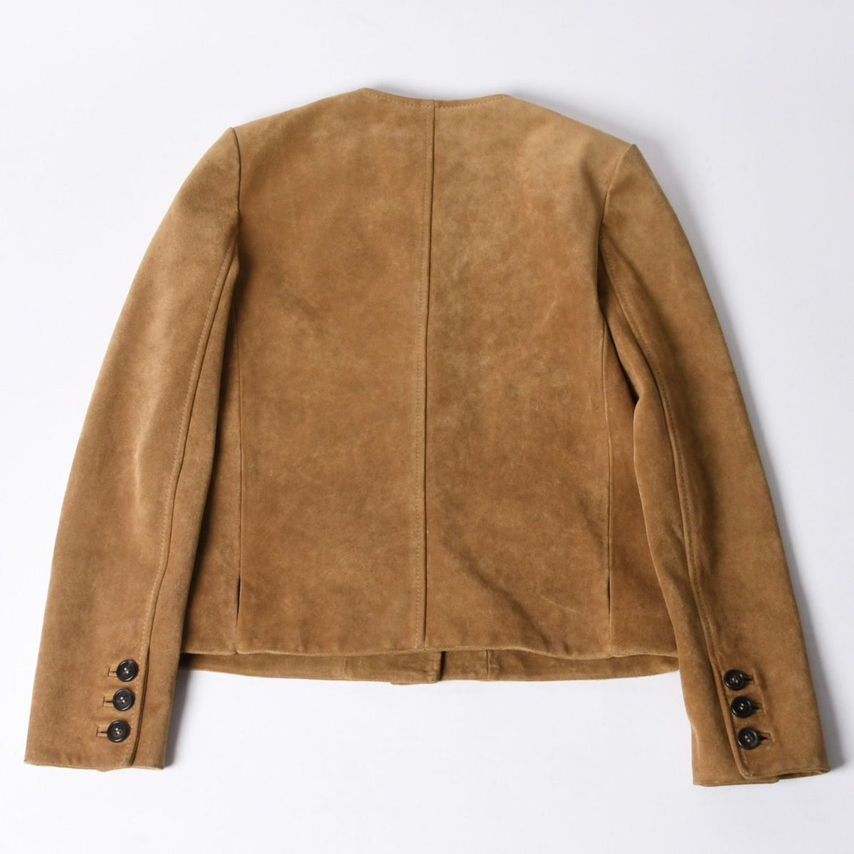 Miu Miu Natural Suede Jacket Leather Khaki 36 — view 2