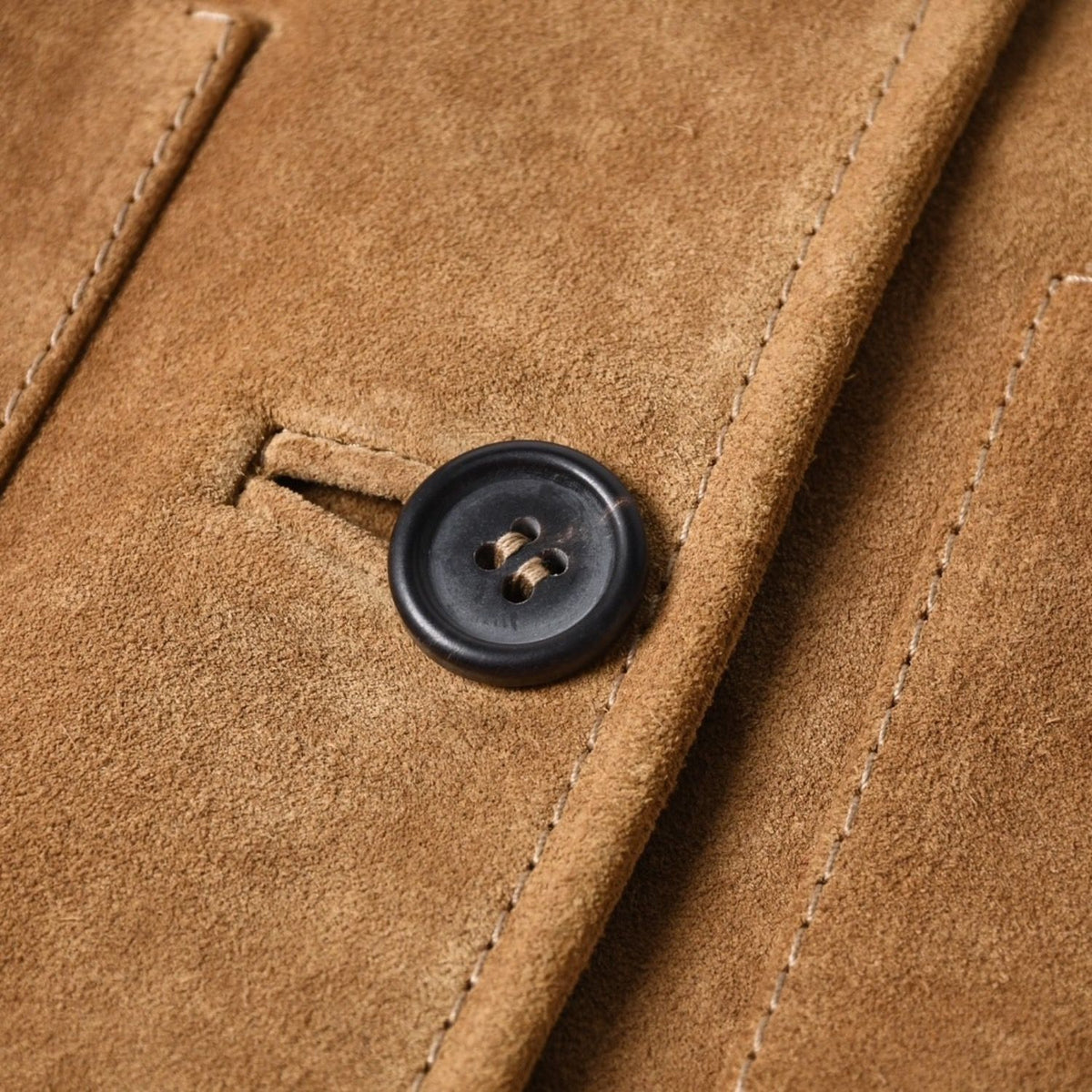Miu Miu Natural Suede Jacket Leather Khaki 36 — view 6