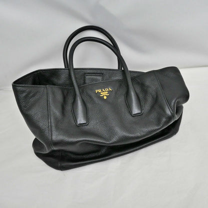 Prada Leather Tote Black Hand Shoulder — view 8