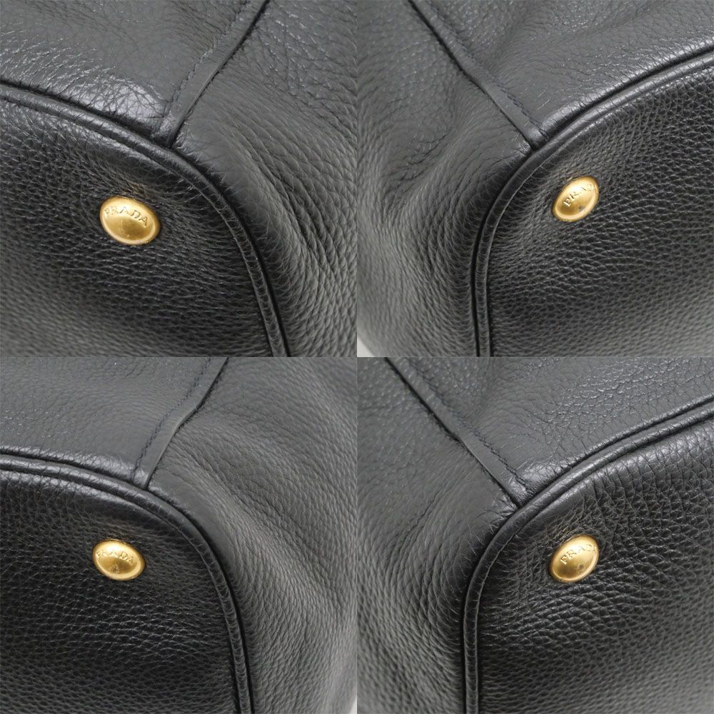 Prada Leather Tote Black Hand Shoulder — view 9