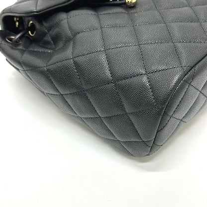 Chanel Backpack Quilted CC Logo Caviar Leather Black — view 5