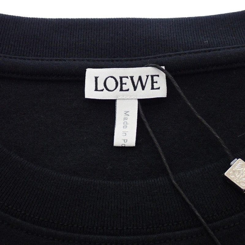 Loewe Asymmetric T-Shirt L Short Sleeve Cotton Nylon Black SA — view 6