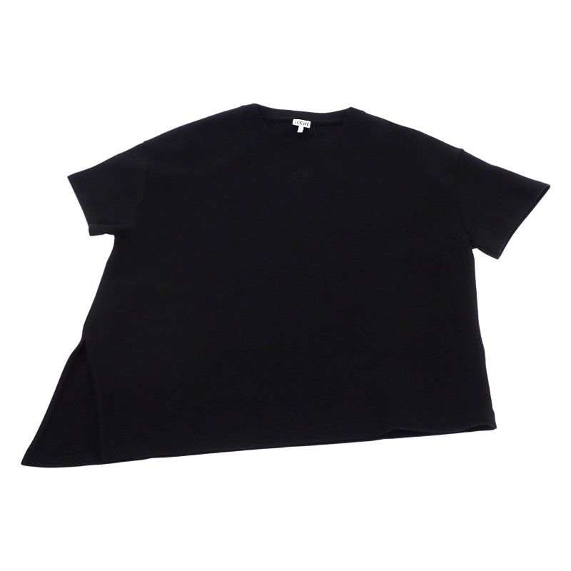 Loewe Asymmetric T-Shirt L Short Sleeve Cotton Nylon Black SA — view 3