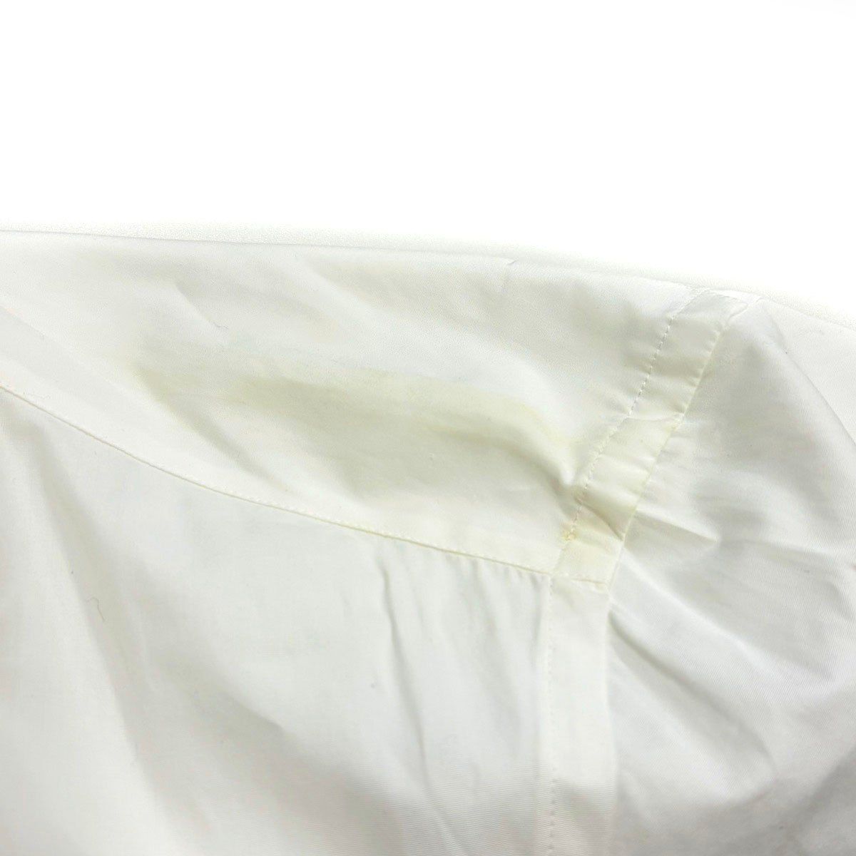 Prada Front Pleats Dress Shirt White 40 — view 6