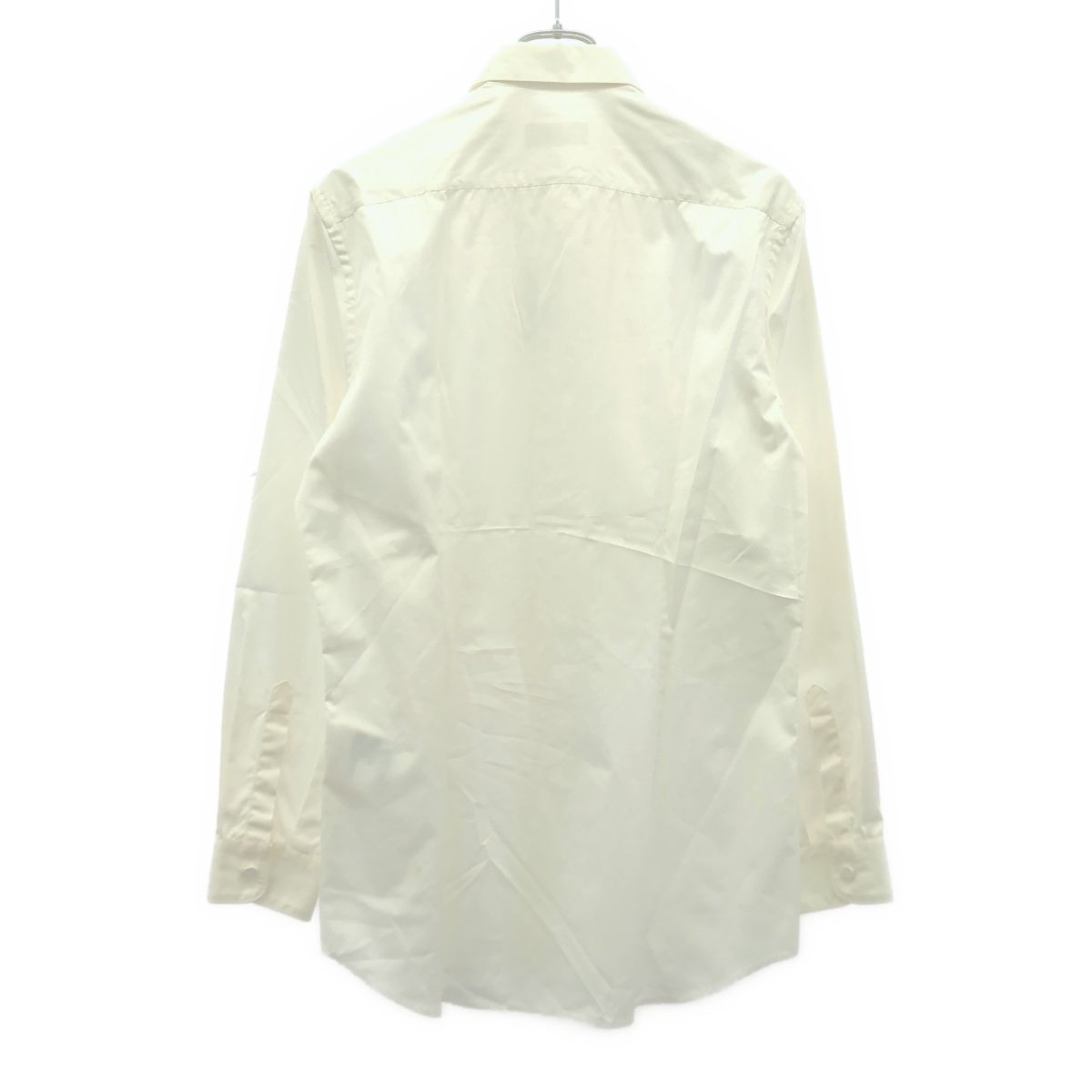 Prada Front Pleats Dress Shirt White 40 — view 2