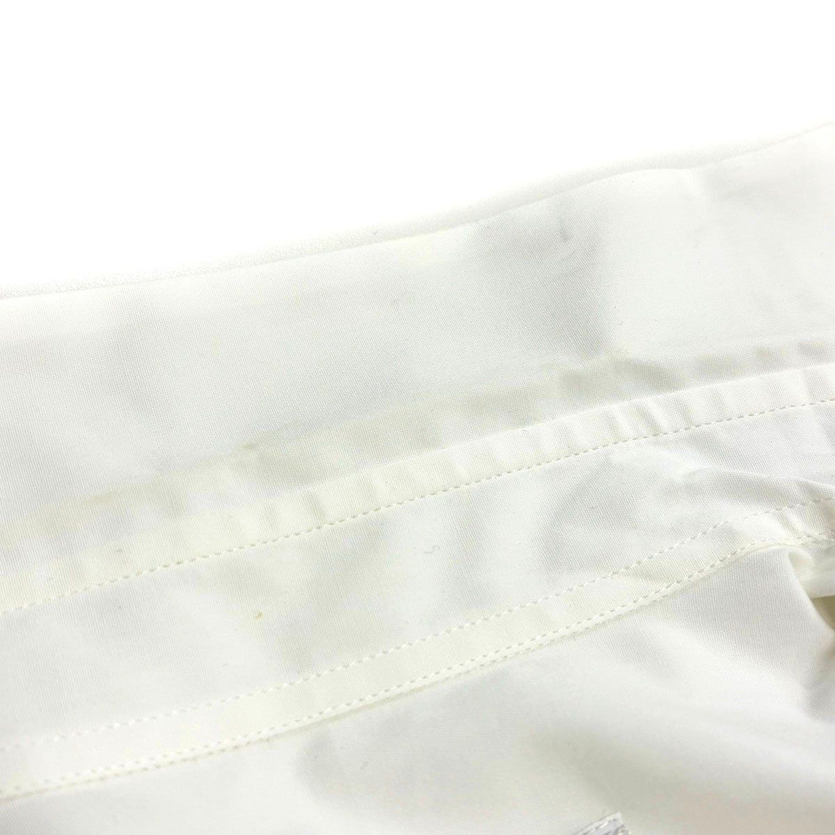 Prada Front Pleats Dress Shirt White 40 — view 5