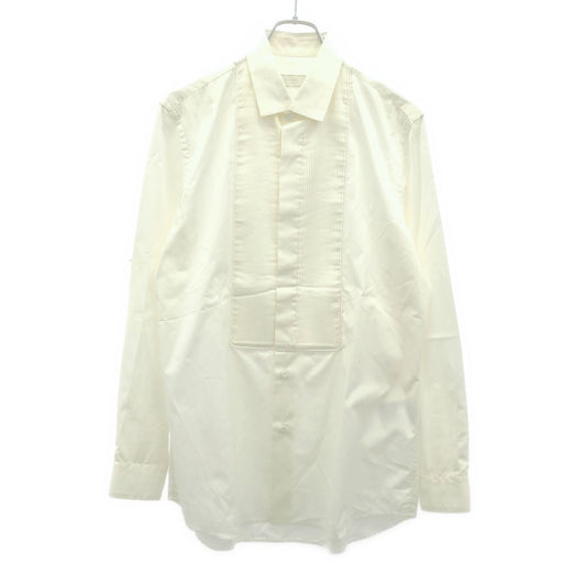 Prada Front Pleats Dress Shirt White 40