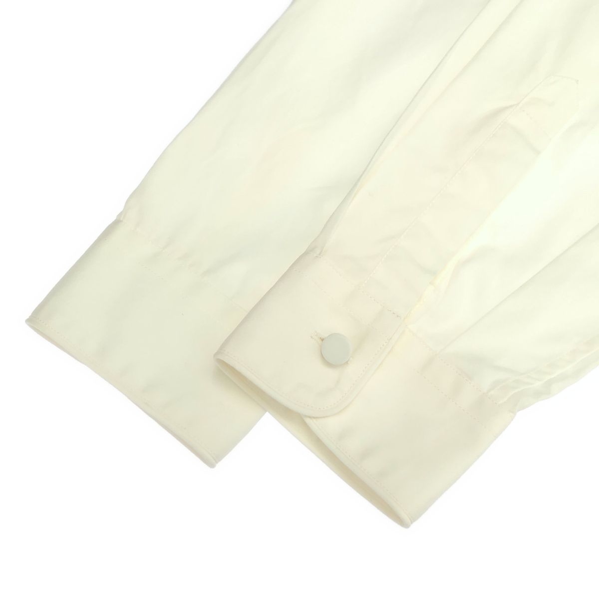 Prada Front Pleats Dress Shirt White 40 — view 4