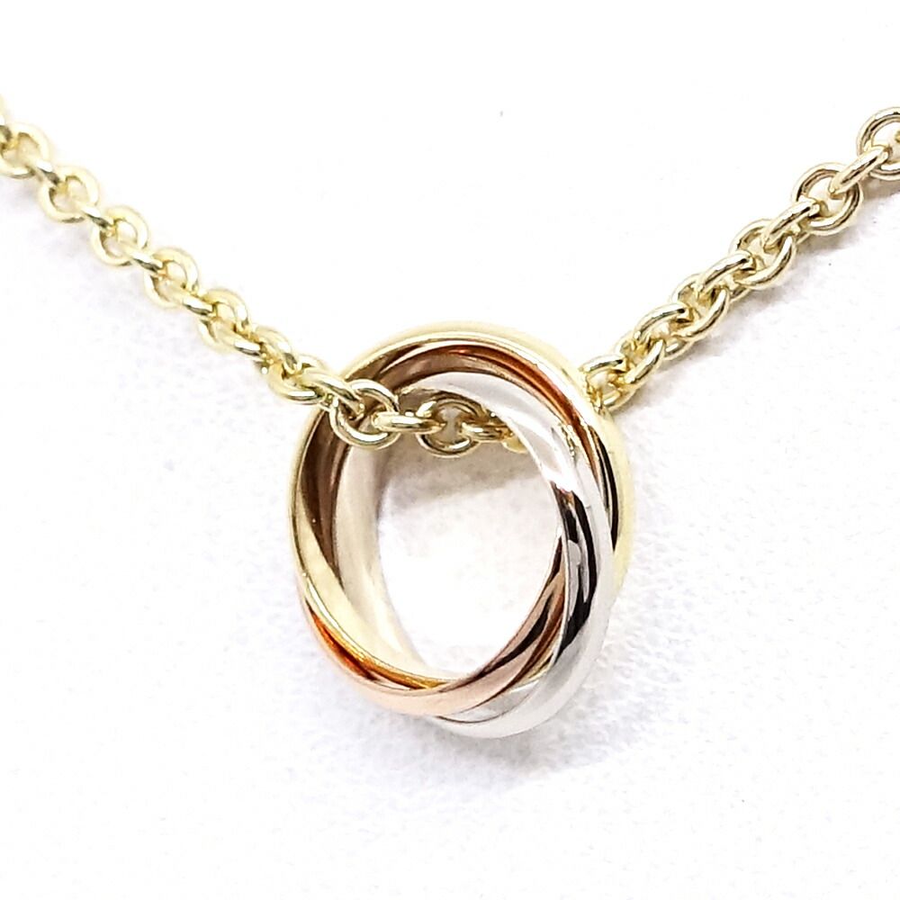 Cartier 18k Yellow Gold WG PG Trinity Necklace Pendant 750 Bullion — view 2