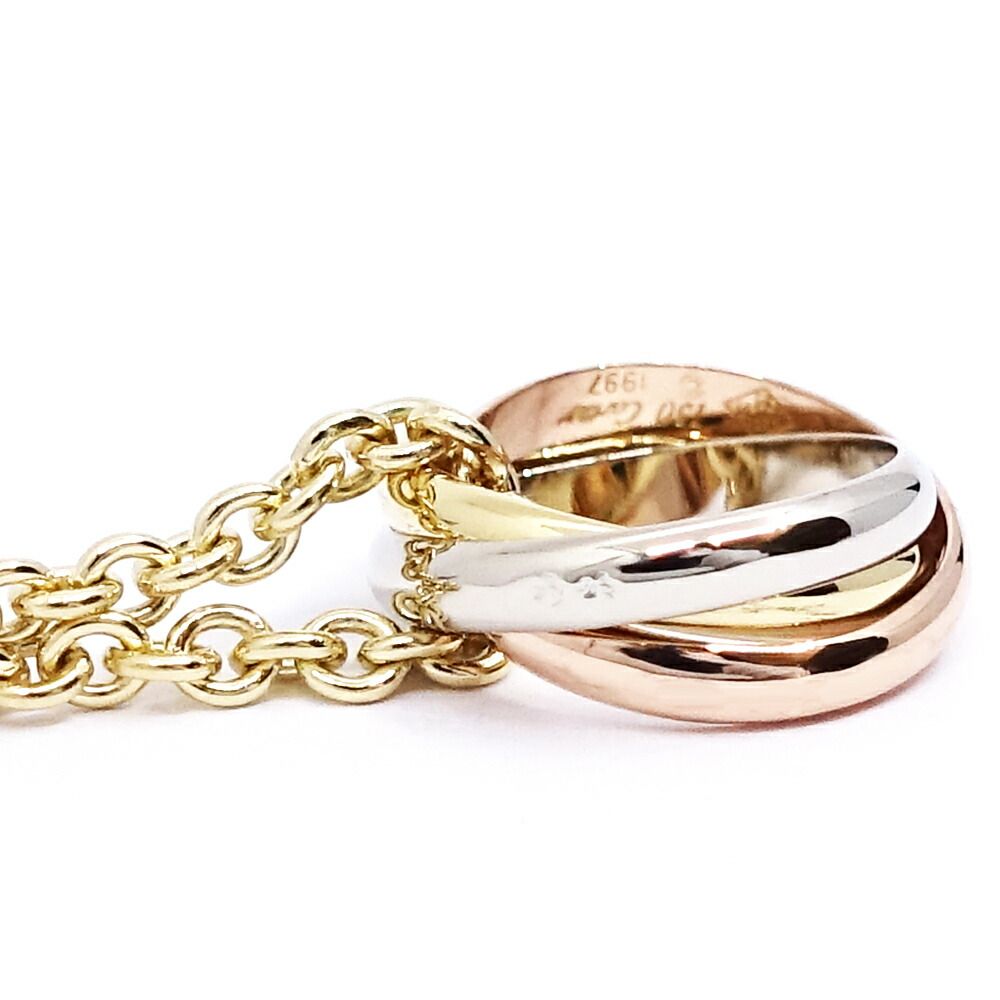 Cartier 18k Yellow Gold WG PG Trinity Necklace Pendant 750 Bullion — view 8