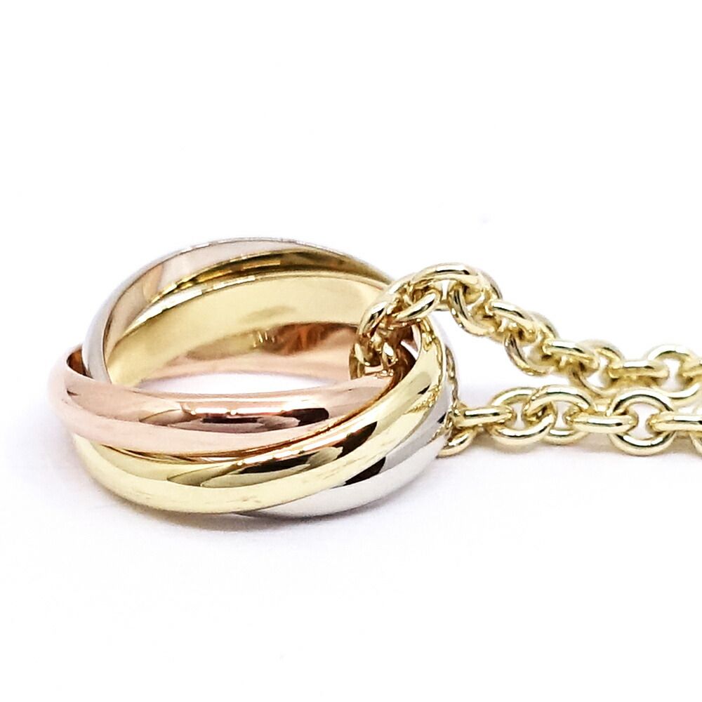 Cartier 18k Yellow Gold WG PG Trinity Necklace Pendant 750 Bullion — view 6