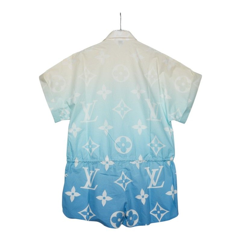 Louis Vuitton Monogram Blue Rag One All in One Short 34 Beige Cotton 1 — view 2