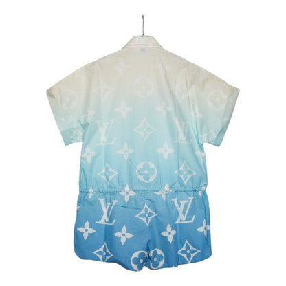 Louis Vuitton Monogram Blue Rag One All in One Short 34 Beige Cotton 1 — view 2