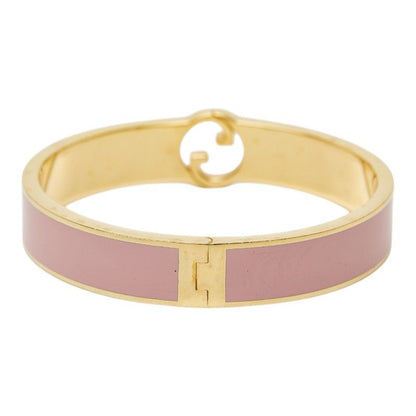 Gucci Interlocking Bangle Ring Set S Gold Pink Plated 1- Bracelet — view 3