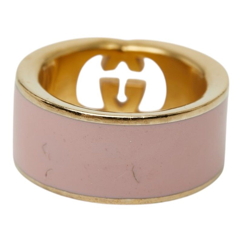 Gucci Interlocking Bangle Ring Set S Gold Pink Plated 1- Bracelet — view 7