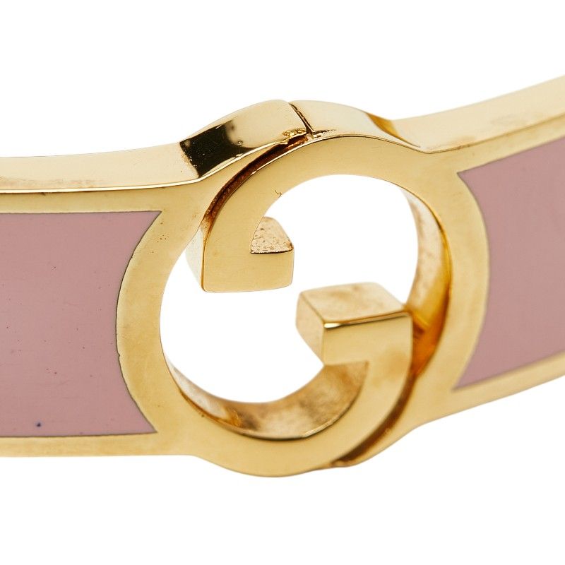 Gucci Interlocking Bangle Ring Set S Gold Pink Plated 1- Bracelet — view 8