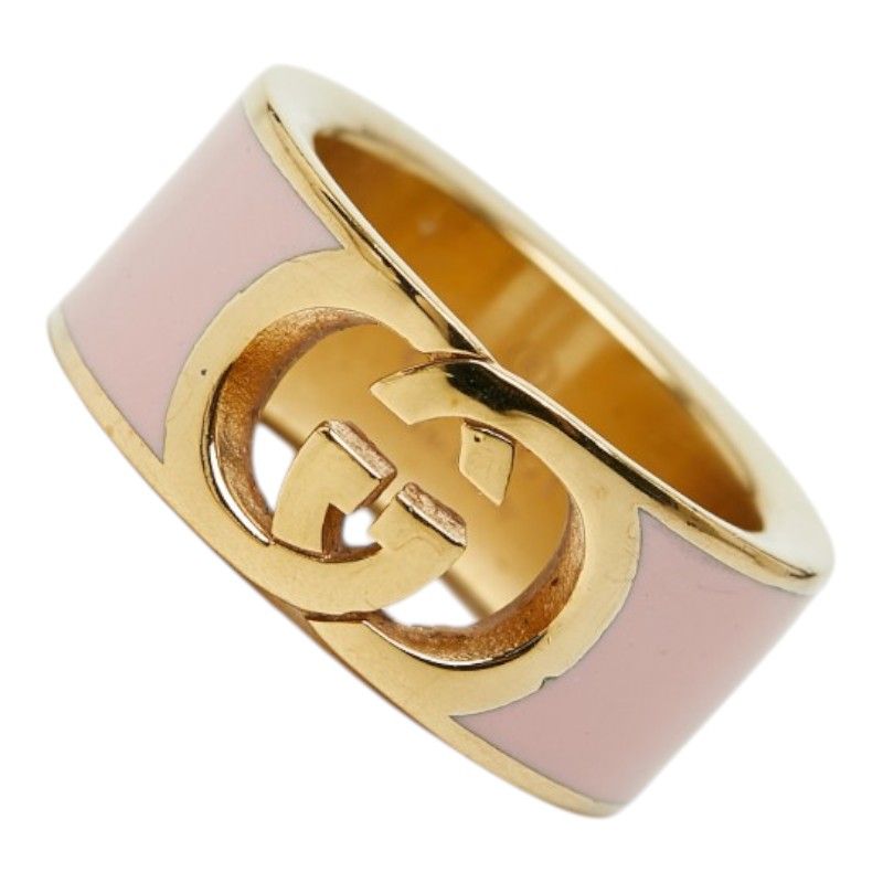 Gucci Interlocking Bangle Ring Set S Gold Pink Plated 1- Bracelet — view 4