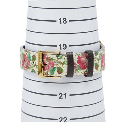 Gucci Timeless Flower Watch 126.4 Gold Multicolor Stainless Steel Leather — view 7