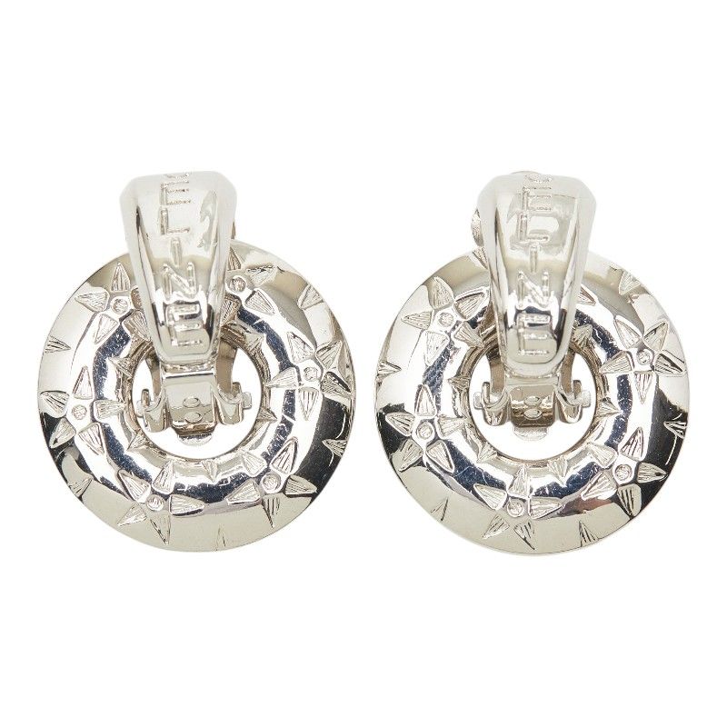 Celine Logo Star Earrings Silver Metal — view 2