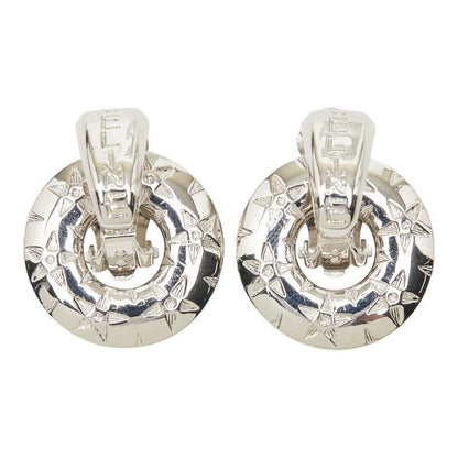 Celine Logo Star Earrings Silver Metal — view 2