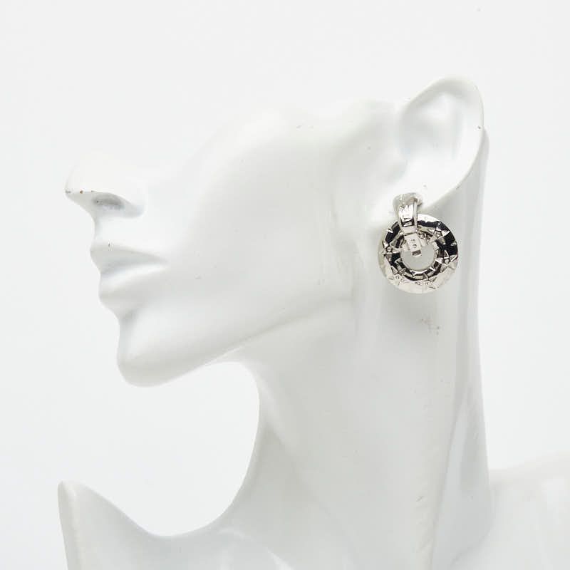 Celine Logo Star Earrings Silver Metal — view 5