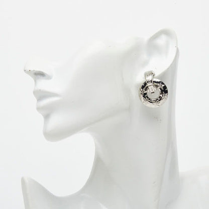 Celine Logo Star Earrings Silver Metal — view 5