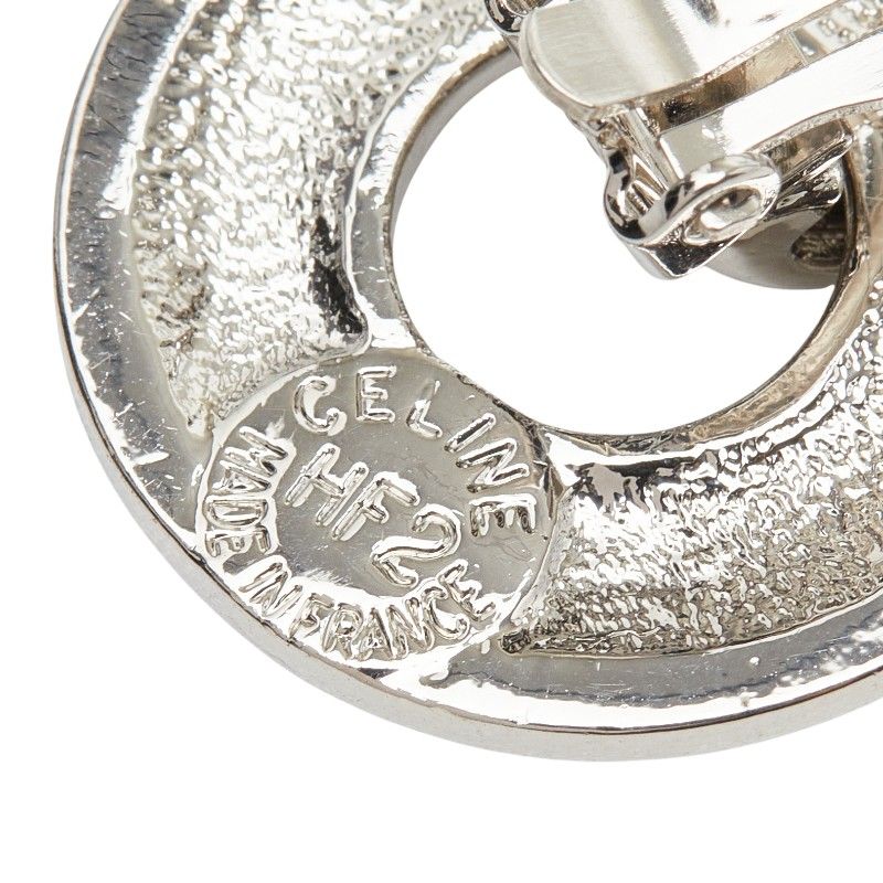 Celine Logo Star Earrings Silver Metal — view 4