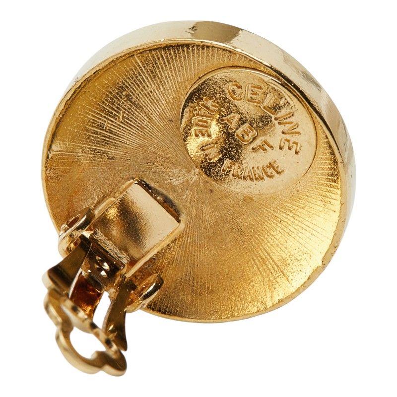 Celine Logo Earrings Abf Gold Plated — view 4