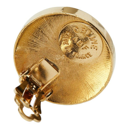 Celine Logo Earrings Abf Gold Plated — view 4