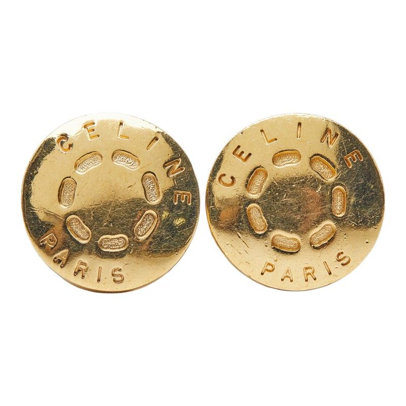 Celine Logo Earrings Abf Gold Plated — view 2