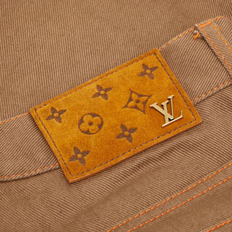 Louis Vuitton 30 Brown Cotton Suede 1- Pants — view 4