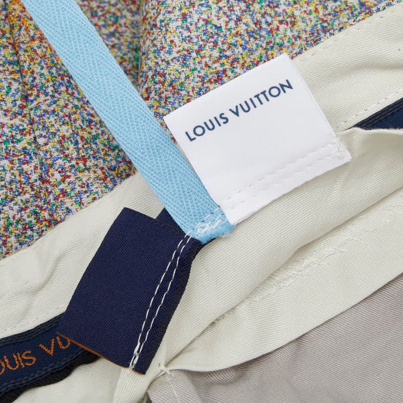 Louis Vuitton Blue Apple Long 48 Multicolor Cotton 1- Pants — view 4