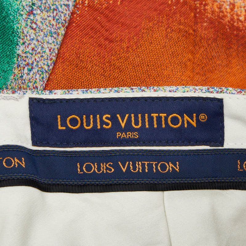 Louis Vuitton Blue Apple Long 48 Multicolor Cotton 1- Pants — view 3