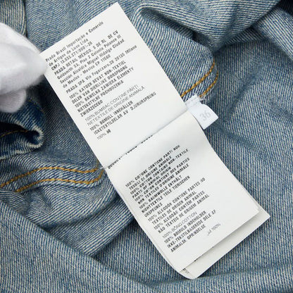 Prada Triangle Logo Denim Shirt 36 Blue Cotton — view 6