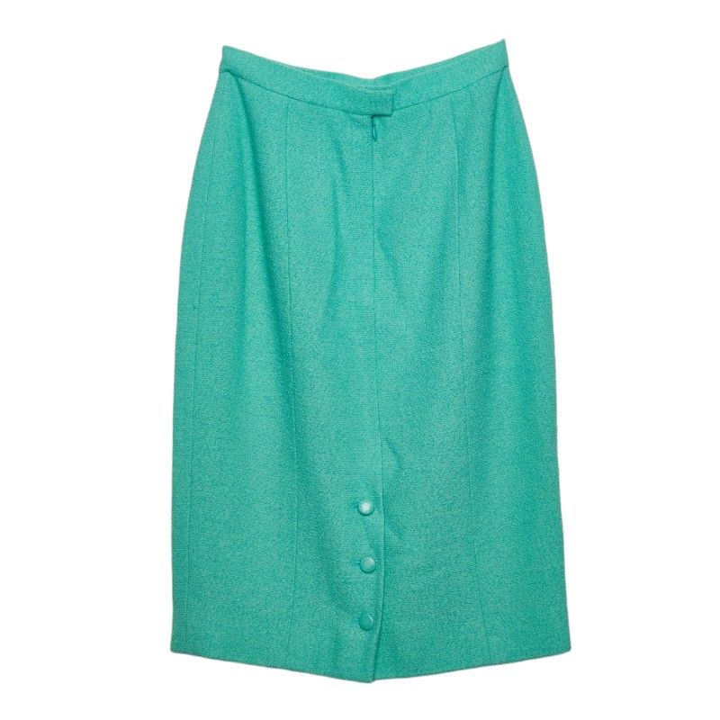 Chanel Skirt 40 Green Wool — view 2