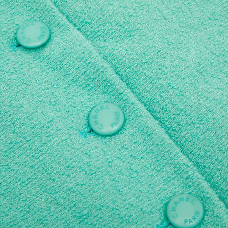 Chanel Skirt 40 Green Wool — view 3