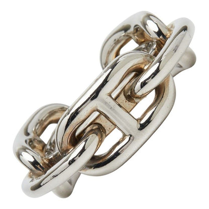 Hermes Chaine D'ancre Scarf Ring Silver Metal — view 2