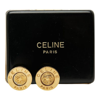 Celine Logo Earrings Gold Plated — view 5