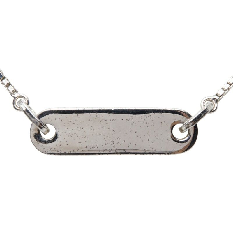 Dior Logo Plate Chain Pendant Neck Cles Silver Metal — view 3