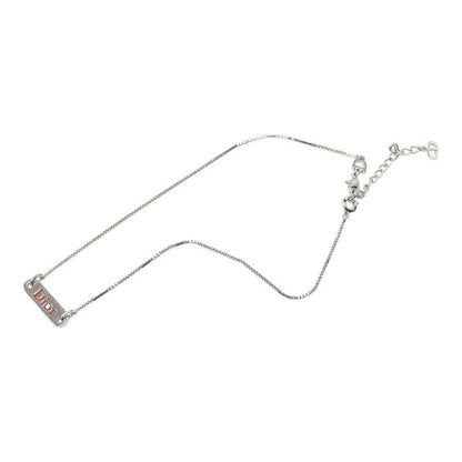 Dior Logo Plate Chain Pendant Neck Cles Silver Metal — view 4